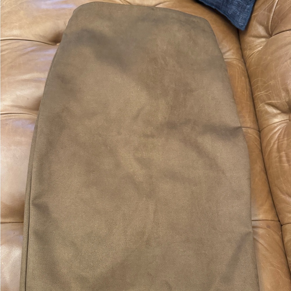 SHEIN Brown Faux Suede Pencil Skirt